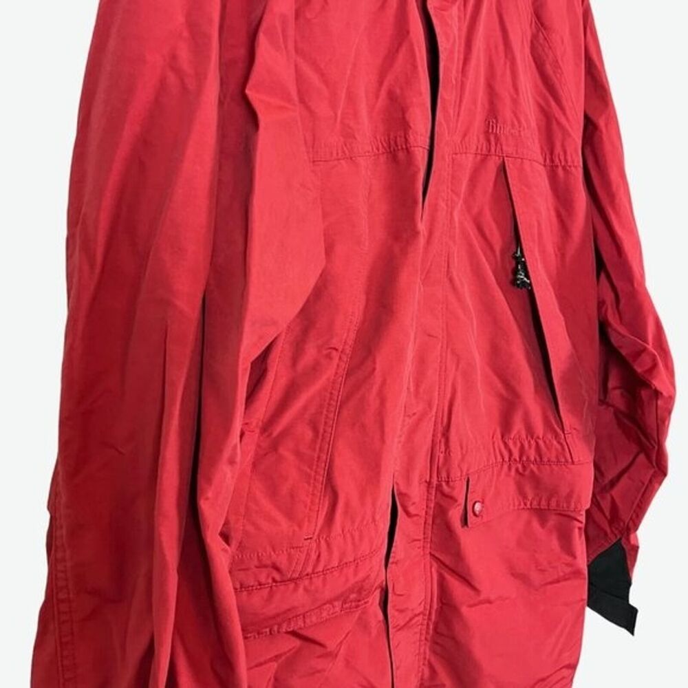 Timberland Mens Red Hooded Jacket Parka Light Weight Hip Length 11297 Medium M - Picture 6 of 16